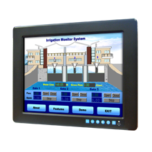 Advantech FPM-3121G 12.1" SVGA Industrial Monitor with Resistive Touchscreen, Direct-VGA, DVI and Wide Operating Temperature