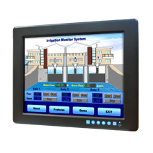 Advantech FPM-3121G 12.1" SVGA Industrial Monitor with Resistive Touchscreen, Direct-VGA, DVI and Wide Operating Temperature